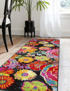 Venetian Elegance Collection Area Rug -  Accademia Runner Black  lifestyle 57