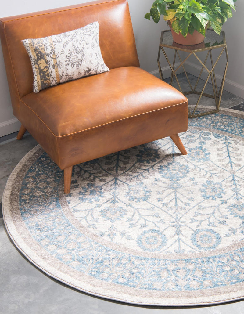 Salzburg Elegance Collection Area Rug -  Hellbrunn Round Cream  lifestyle 32