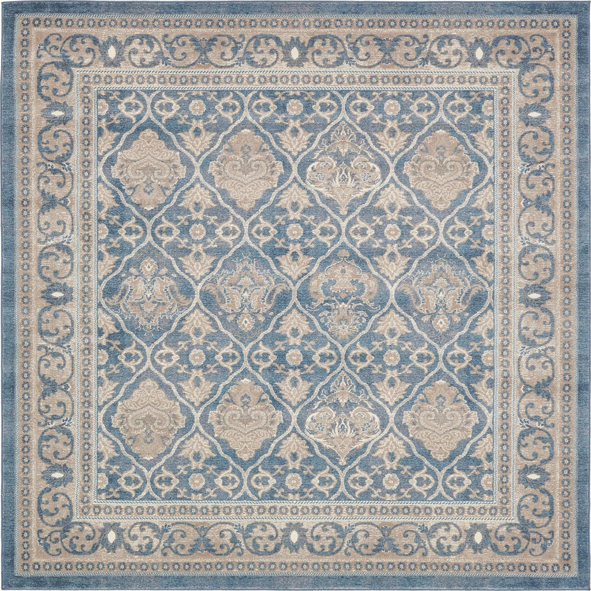 Salzburg Elegance Collection Area Rug -  Kapuzinerberg Square Light Blue  lifestyle 21