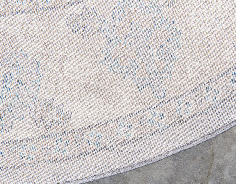 Salzburg Elegance Collection Area Rug -  Mozarteum Round Gray  lifestyle 58