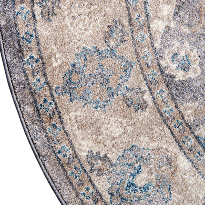 Salzburg Elegance Collection Area Rug -  Mozarteum Round Gray  lifestyle 45