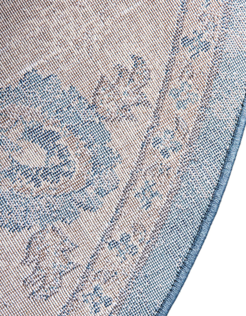 Salzburg Elegance Collection Area Rug -  Mozarteum Round Light Blue  lifestyle 53