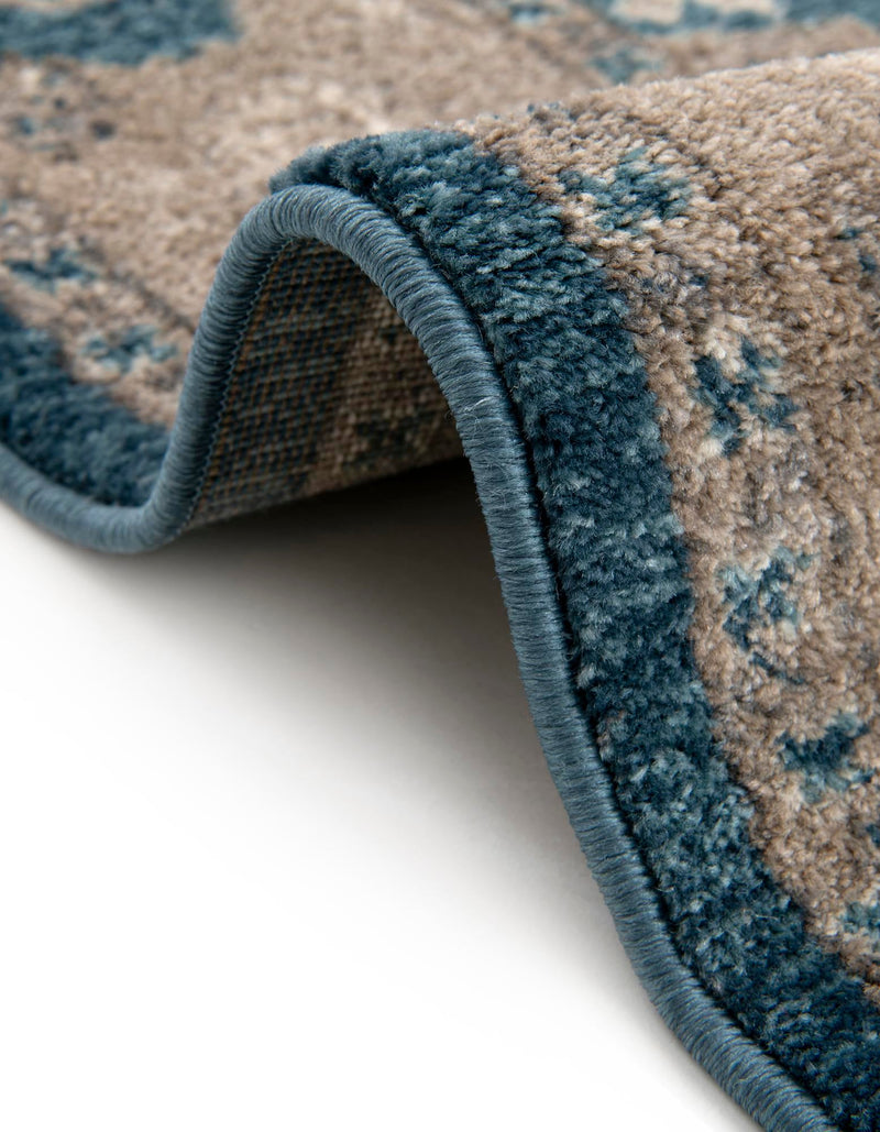 Salzburg Elegance Collection Area Rug -  Mozarteum Round Light Blue  lifestyle 57
