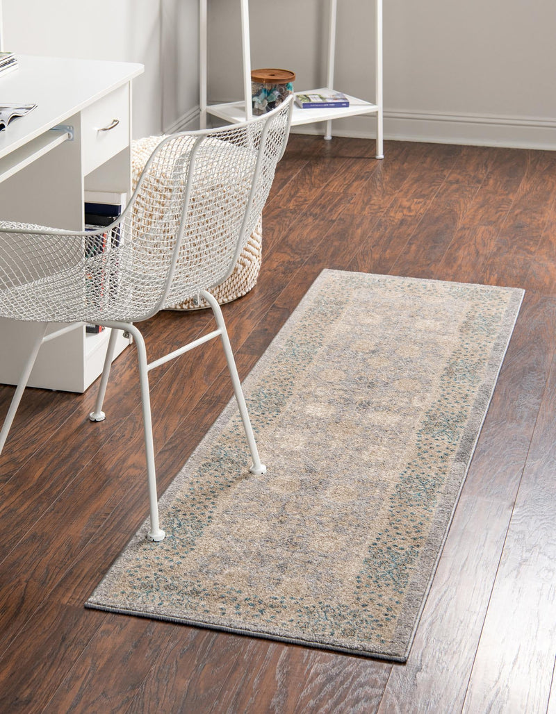 Salzburg Elegance Collection Area Rug -  Hellbrunn Runner Gray  lifestyle 31