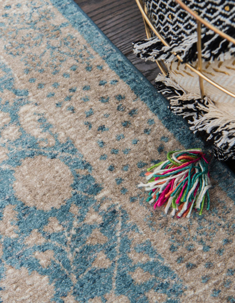 Salzburg Elegance Collection Area Rug -  Hellbrunn Runner Light Blue  lifestyle 47