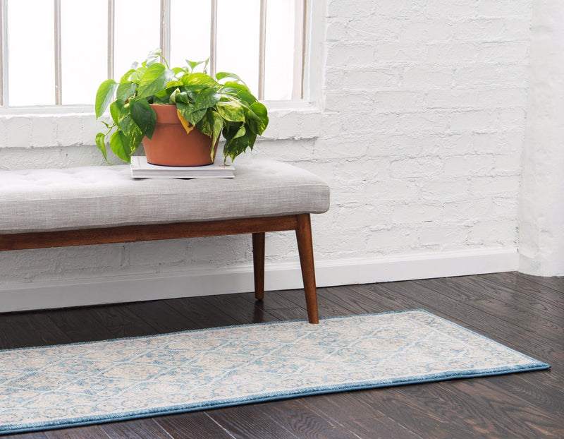 Salzburg Elegance Collection Area Rug -  Kapuzinerberg Runner Light Blue  lifestyle 31