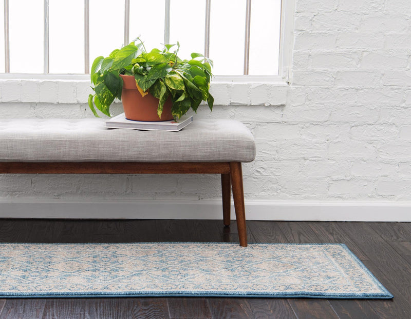Salzburg Elegance Collection Area Rug -  Kapuzinerberg Runner Light Blue  lifestyle 35
