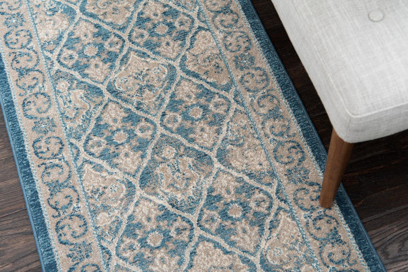 Salzburg Elegance Collection Area Rug -  Kapuzinerberg Runner Light Blue  lifestyle 40