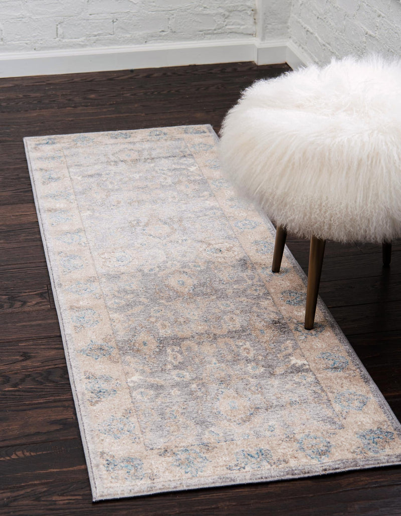 Salzburg Elegance Collection Area Rug -  Mozarteum Runner Gray  lifestyle 26