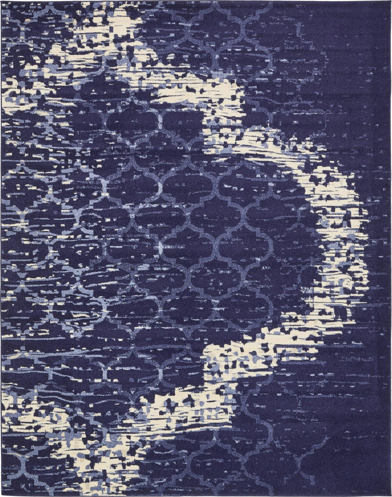 Lattice Gardens Collection Area Rug -  Trellisbay Rectangle Navy Blue  lifestyle 2
