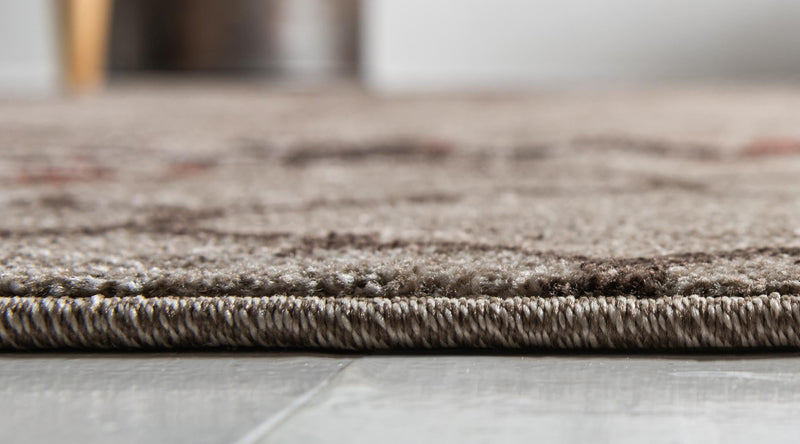 Lattice Gardens Collection Area Rug -  Trellisbay Round Dark Beige  lifestyle 70