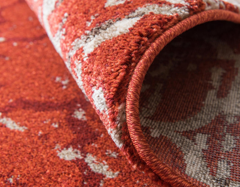 Lattice Gardens Collection Area Rug -  Trellisbay Round Terracotta  lifestyle 78
