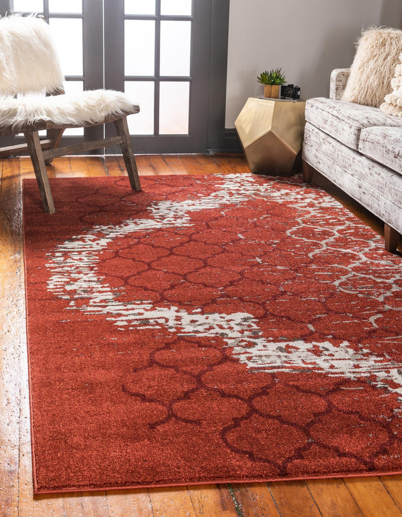 Lattice Gardens Collection Area Rug -  Trellisbay Rectangle Terracotta  lifestyle 4
