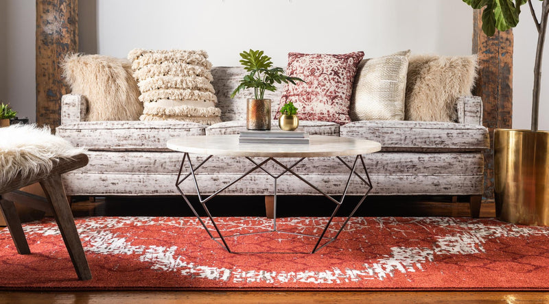 Lattice Gardens Collection Area Rug -  Trellisbay Rectangle Terracotta  lifestyle 19