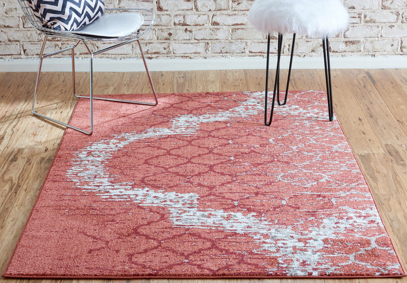 Lattice Gardens Collection Area Rug -  Trellisbay Rectangle Terracotta  lifestyle 10