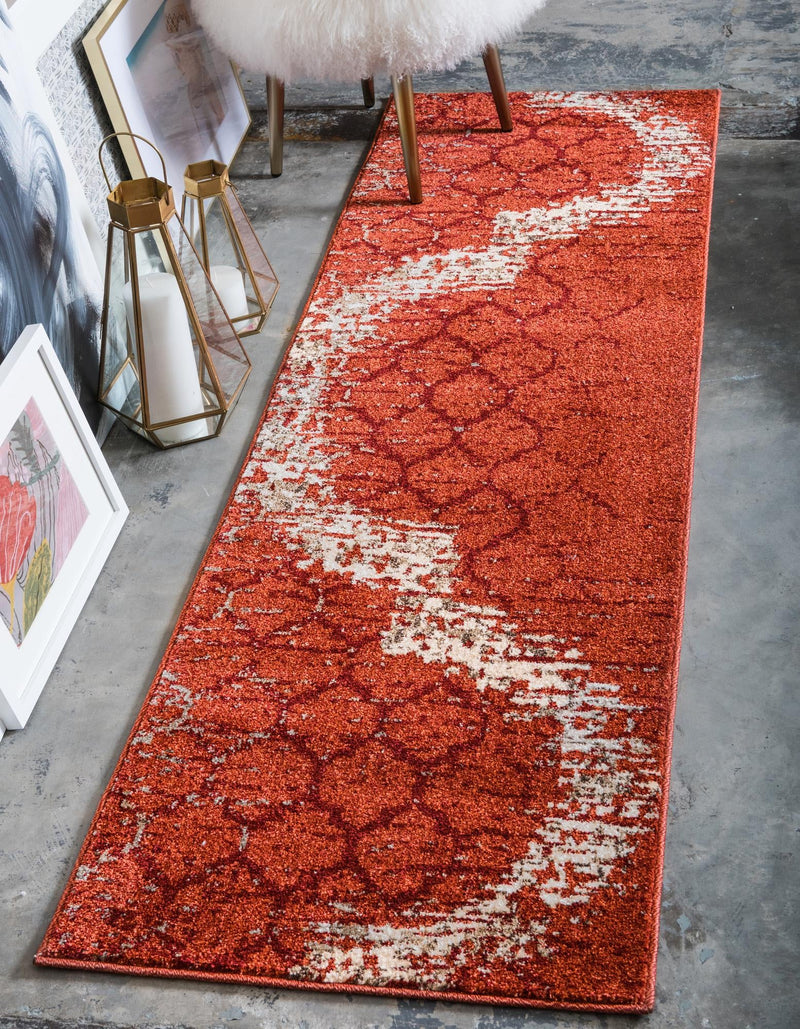 Lattice Gardens Collection Area Rug -  Trellisbay Runner Terracotta  lifestyle 59