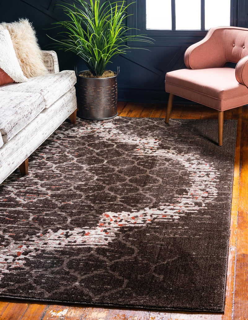 Lattice Gardens Collection Area Rug -  Trellisbay Rectangle Brown  lifestyle 5