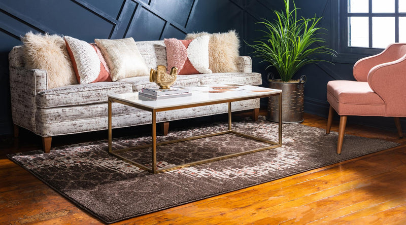 Lattice Gardens Collection Area Rug -  Trellisbay Rectangle Brown  lifestyle 15