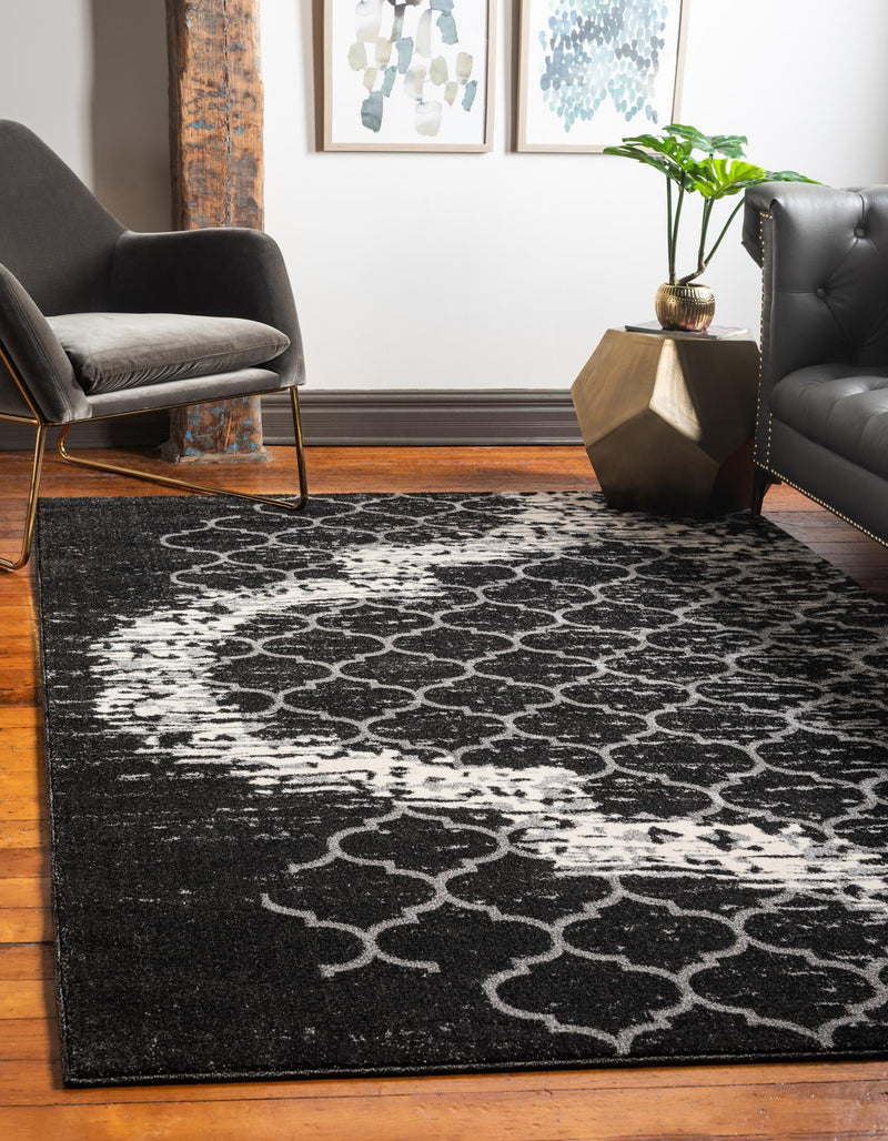 Lattice Gardens Collection Area Rug -  Trellisbay Rectangle Charcoal Gray  lifestyle 6