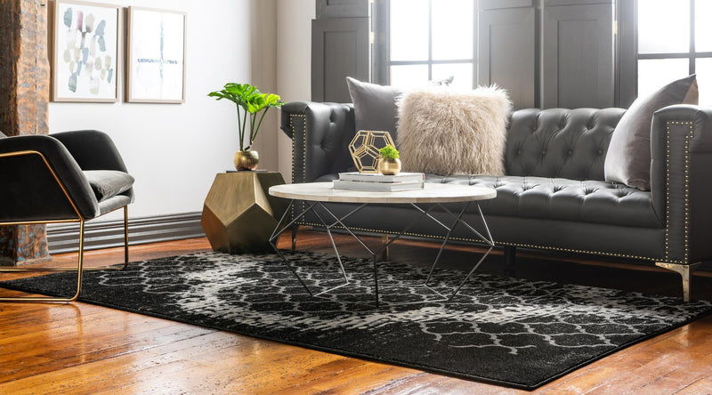 Lattice Gardens Collection Area Rug -  Trellisbay Rectangle Charcoal Gray  lifestyle 16