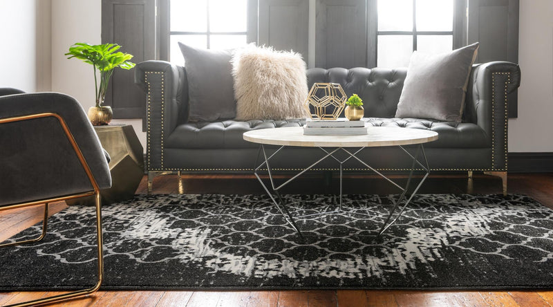 Lattice Gardens Collection Area Rug -  Trellisbay Rectangle Charcoal Gray  lifestyle 21