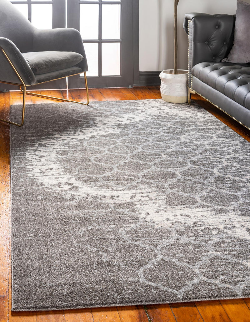Lattice Gardens Collection Area Rug -  Trellisbay Rectangle Light Gray  lifestyle 7