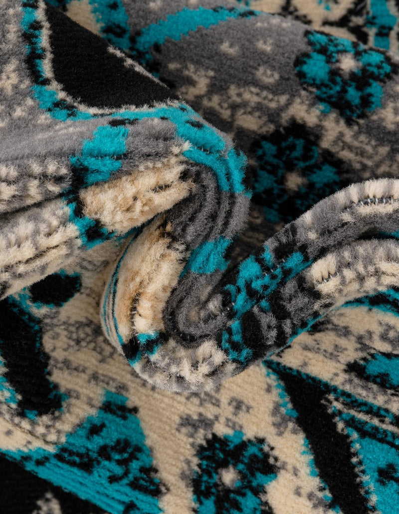 Tabriz Tapestries Collection Area Rug - Azerbaijan (Turquoise) Rectangle Turquoise  lifestyle 8
