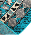 Tabriz Tapestries Collection Area Rug - Azerbaijan (Turquoise) Round Turquoise  lifestyle 29