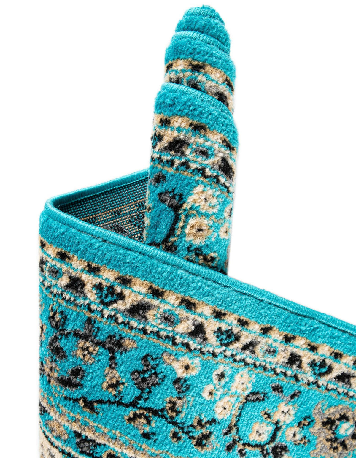 Tabriz Tapestry Collection Area Rug - Azerbaijan (Turquoise) Rectangle Turquoise  lifestyle 11