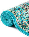 Tabriz Tapestry Collection Area Rug - Azerbaijan (Turquoise) Rectangle Turquoise  lifestyle 12