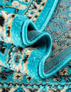 Tabriz Tapestry Collection Area Rug - Azerbaijan (Turquoise) Rectangle Turquoise  lifestyle 13