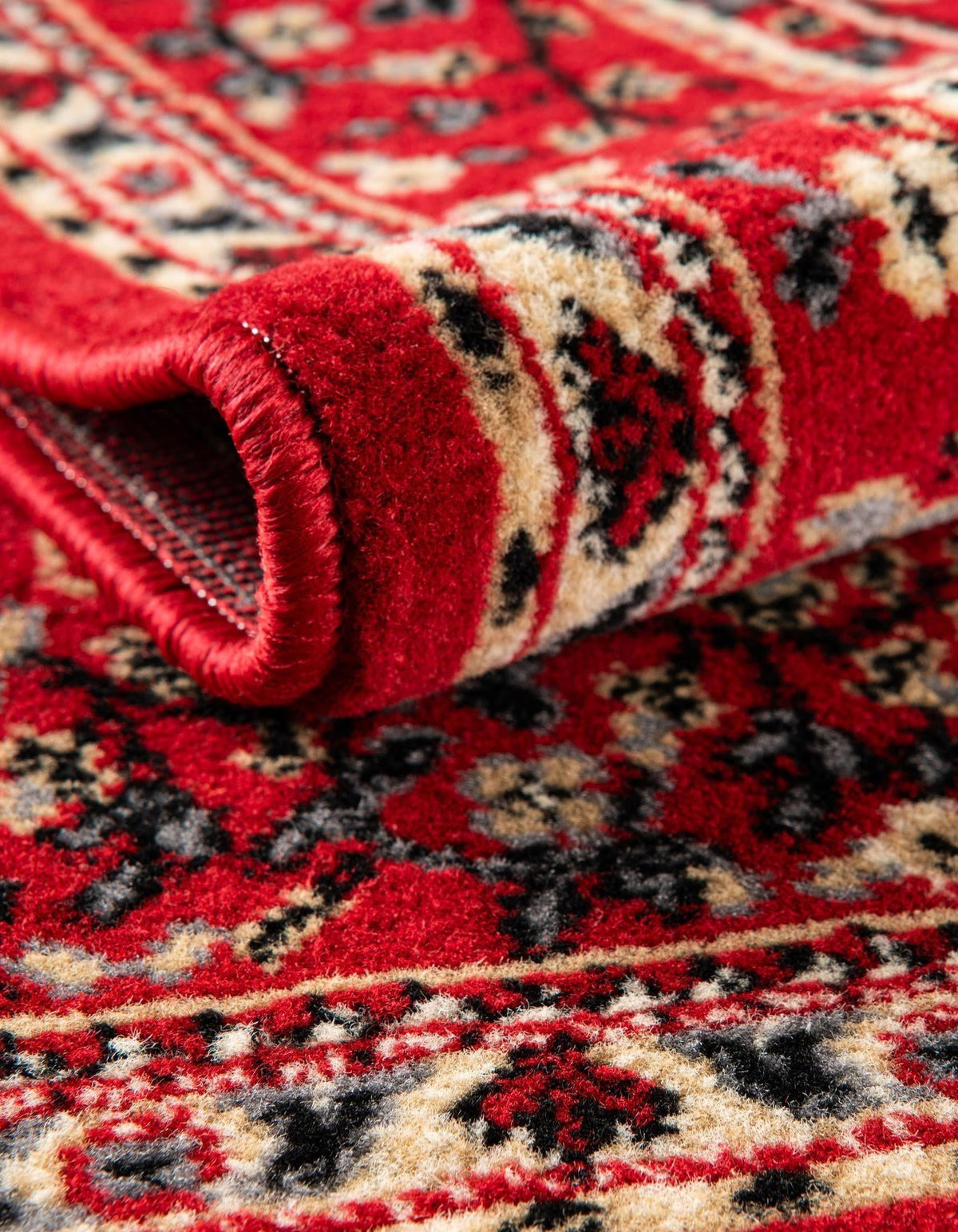 Tabriz Tapestry Collection Area Rug - Azerbaijan (Red) Rectangle Red  lifestyle 7