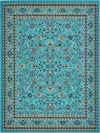 Isfahan Elegance Collection Area Rug - Naghsh-e Jahan (Turquoise) Rectangle Turquoise Main