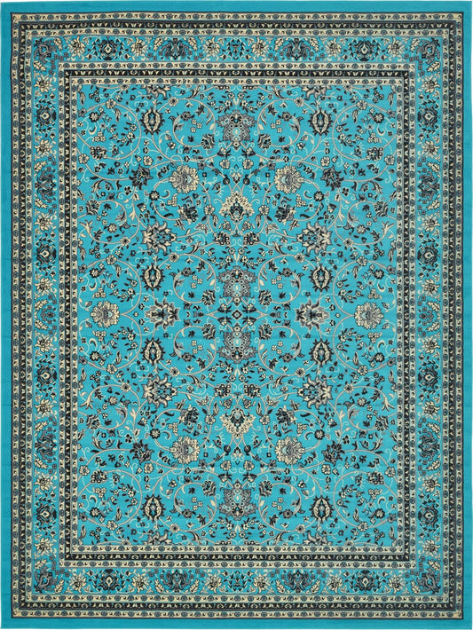 Isfahan Elegance Collection Area Rug - Naghsh-e Jahan (Turquoise) Rectangle Turquoise Main
