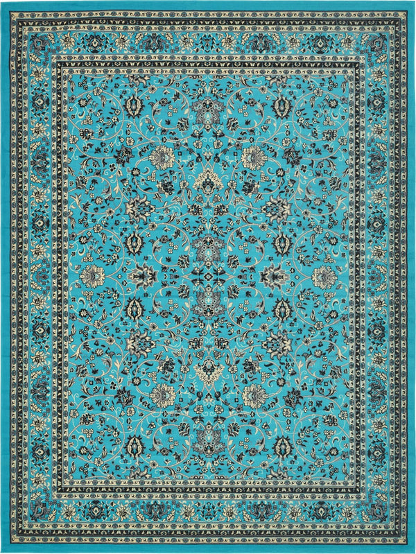Isfahan Elegance Collection Area Rug - Naghsh-e Jahan (Turquoise) Rectangle Turquoise Main