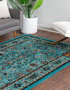 Isfahan Elegance Collection Area Rug - Naghsh-e Jahan (Turquoise) Rectangle Turquoise  lifestyle 3