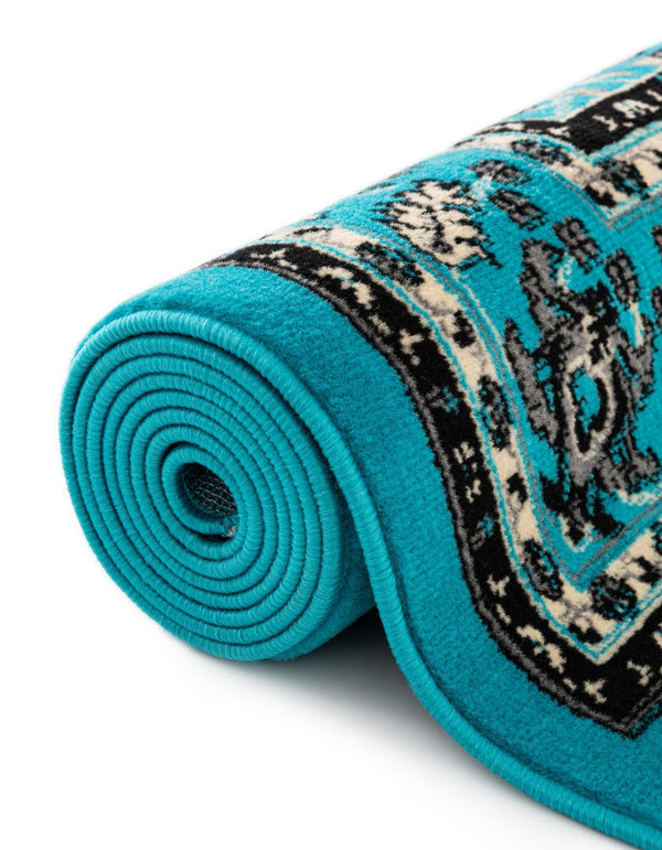 Isfahan Elegance Collection Area Rug - Naghsh-e Jahan (Turquoise) Rectangle Turquoise  lifestyle 12