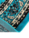 Isfahan Elegance Collection Area Rug - Naghsh-e Jahan (Turquoise) Round Turquoise  lifestyle 37