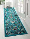 Isfahan Elegance Collection Area Rug - Naghsh-e Jahan (Turquoise) Runner Turquoise  lifestyle 21