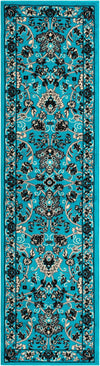 Isfahan Elegance Collection Area Rug - Naghsh-e Jahan (Turquoise) Runner Turquoise  lifestyle 18