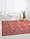 Isfahan Elegance Collection Area Rug - Naghsh-e Jahan (Red) Square Red  lifestyle 15