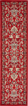 Isfahan Elegance Collection Area Rug - Naghsh-e Jahan (Red) Runner Red  lifestyle 13