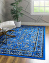 Isfahan Elegance Collection Area Rug - Naghsh-e Jahan (Dark Blue) Rectangle Dark Blue  lifestyle 3