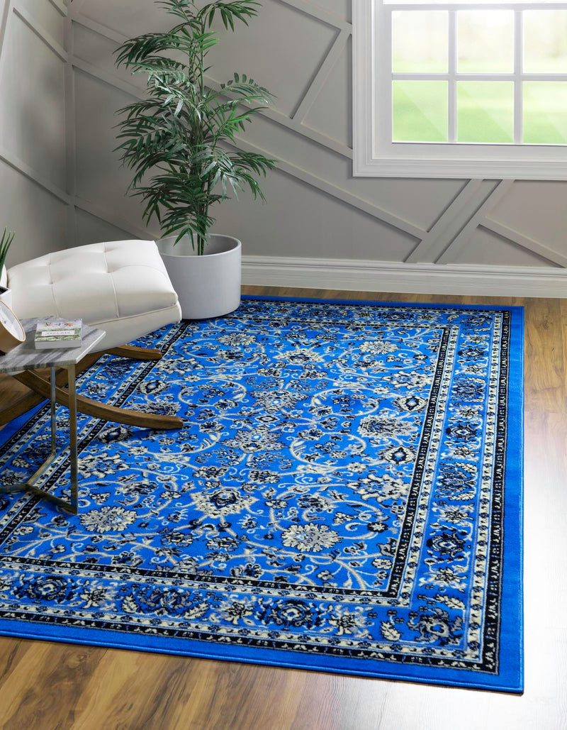 Isfahan Elegance Collection Area Rug - Naghsh-e Jahan (Dark Blue) Rectangle Dark Blue  lifestyle 3