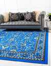 Isfahan Elegance Collection Area Rug - Naghsh-e Jahan (Dark Blue) Square Dark Blue  lifestyle 27