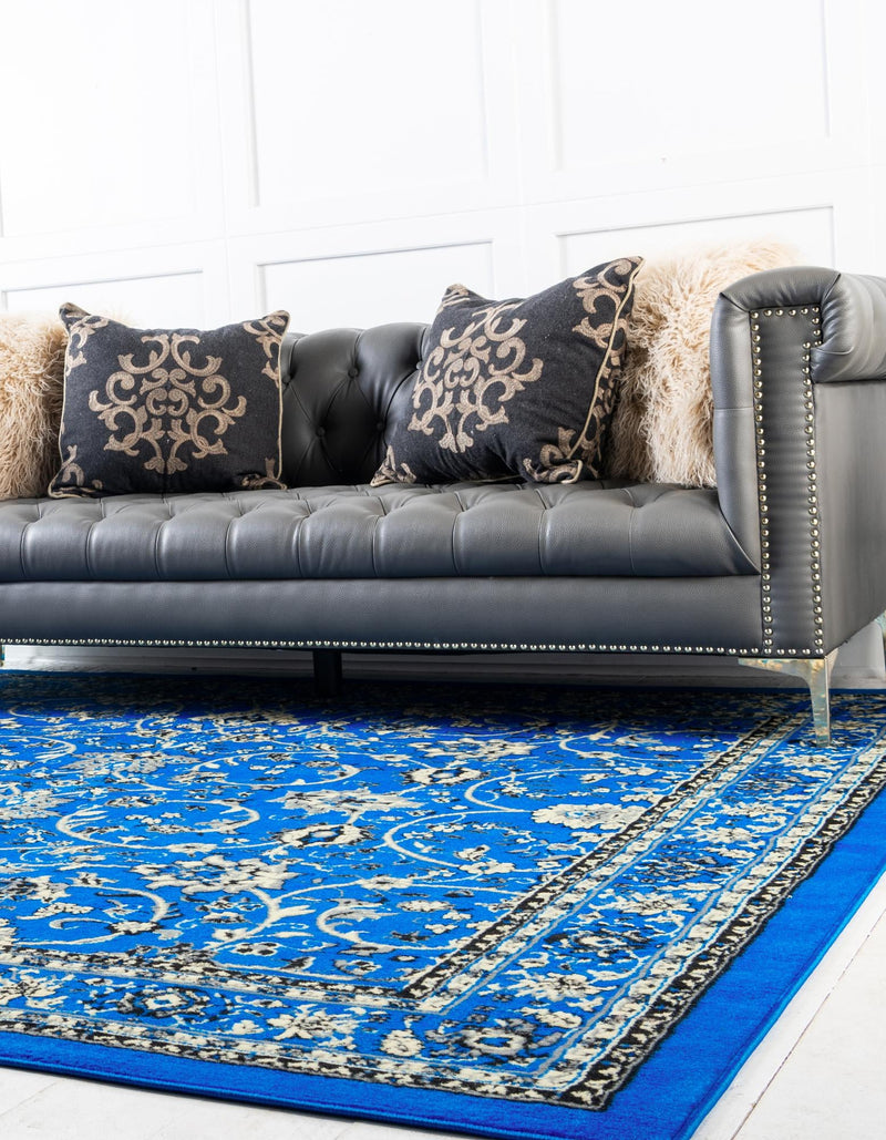 Isfahan Elegance Collection Area Rug - Naghsh-e Jahan (Dark Blue) Square Dark Blue  lifestyle 28