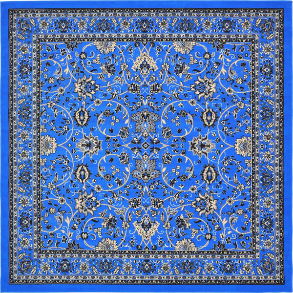 Isfahan Elegance Collection Area Rug - Naghsh-e Jahan (Dark Blue) Square Dark Blue  lifestyle 15