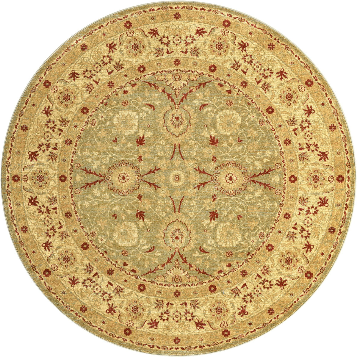 Chelsea Elegance Collection Area Rug -  Osterley Round Light Green  lifestyle 140