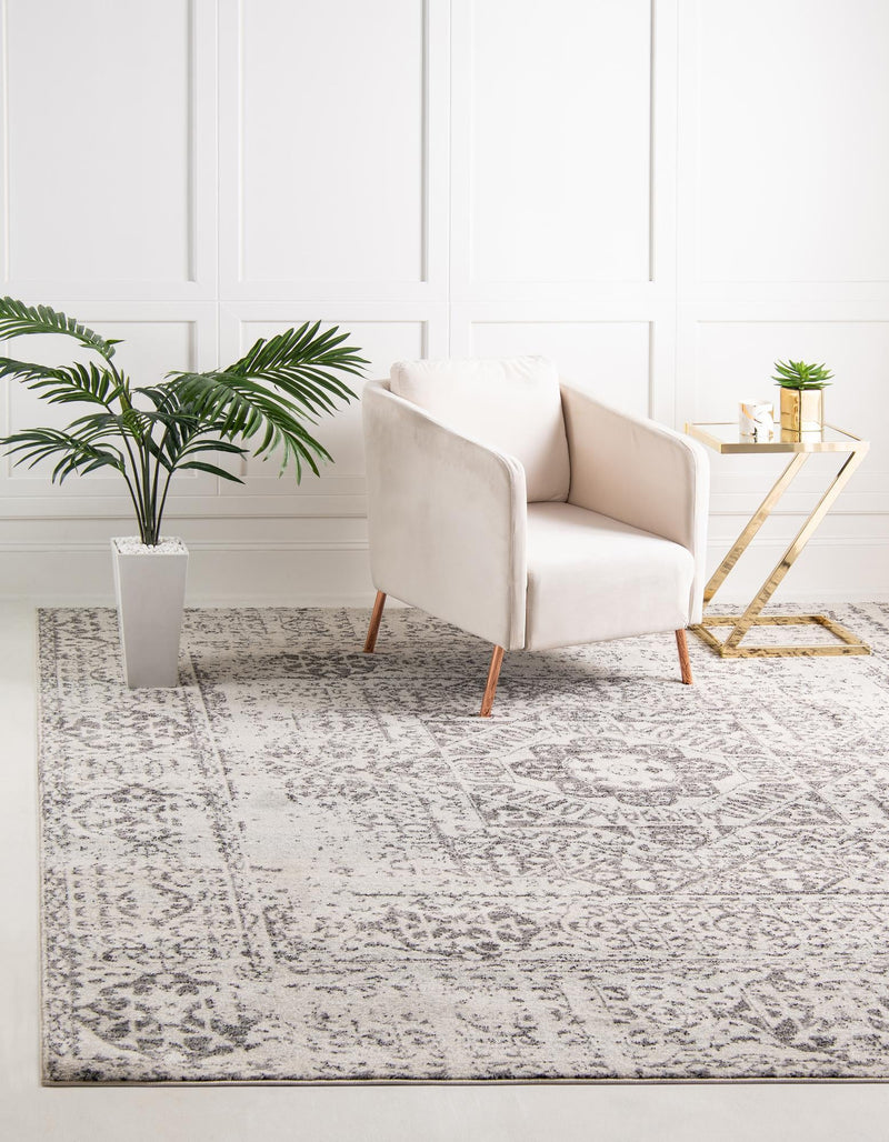 Antique Tapestry Collection Area Rug -  Chantilly Square Beige  lifestyle 36
