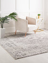 Antique Tapestry Collection Area Rug -  Chantilly Square Beige  lifestyle 40